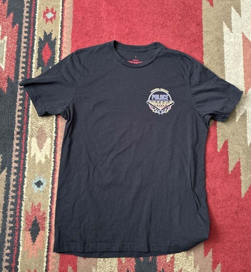 Stranger Things Palace Arcade Hawkins Indiana Graphic Black T-Shirt